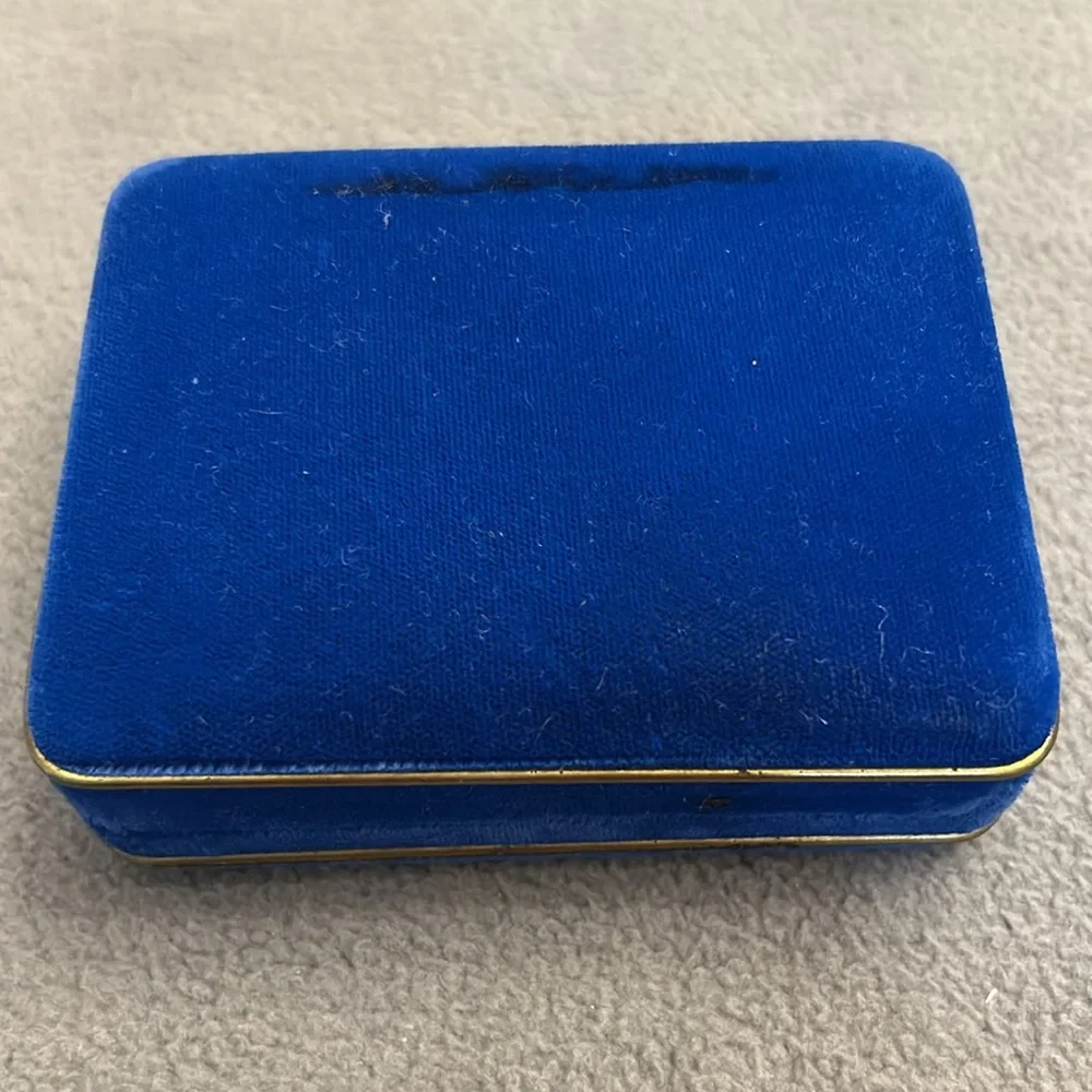 Vintage Royal Copenhagen Porcelain Cufflinks with Blue and Gold Snowflake Design